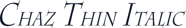 Chaz Thin Italic