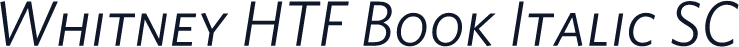Whitney HTF Book Italic SC