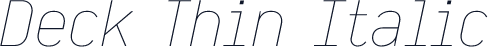 Deck Thin Italic