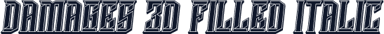 Damages 3D Filled Italic