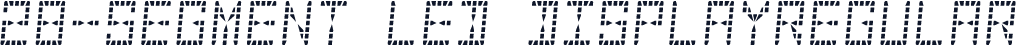 28-Segment LED DisplayRegular