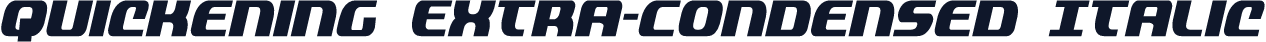 Quickening Extra-Condensed Italic