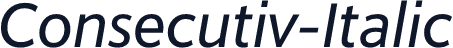 ☞Consecutiv-Italic