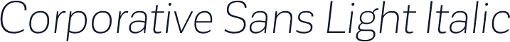 Corporative Sans Light Italic
