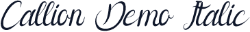 Callion Demo Italic