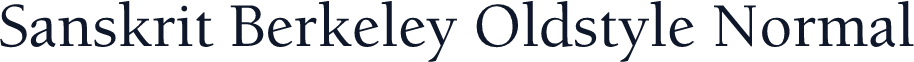 Sanskrit Berkeley Oldstyle Normal