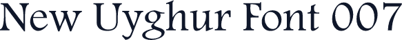 New Uyghur Font 007