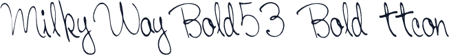 MilkyWayBold53 Bold ttcon