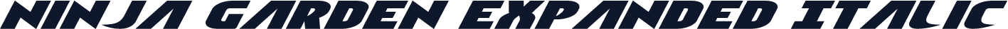 Ninja Garden Expanded Italic
