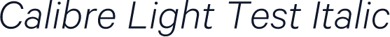 Calibre Light Test Italic