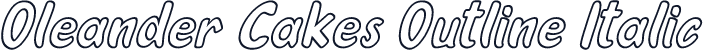 Oleander Cakes Outline Italic
