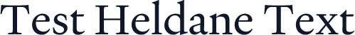 Test Heldane Text