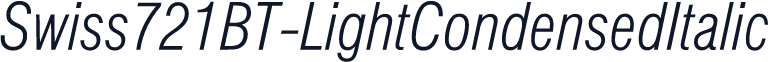 Swiss721BT-LightCondensedItalic