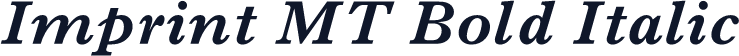 Imprint MT Bold Italic