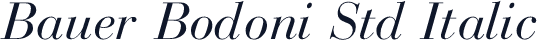 Bauer Bodoni Std Italic
