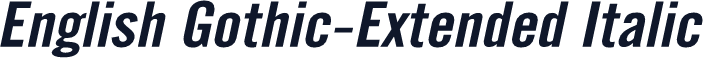 English Gothic-Extended Italic