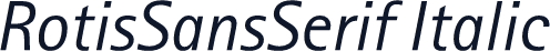 RotisSansSerif Italic