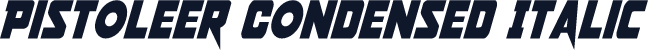 Pistoleer Condensed Italic