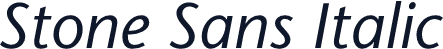 Stone Sans Italic