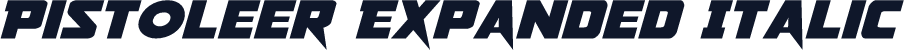 Pistoleer Expanded Italic