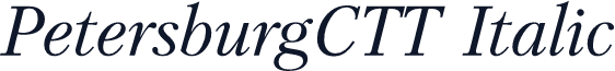 PetersburgCTT Italic