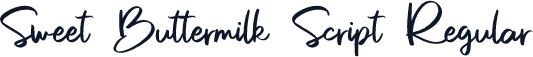 Sweet Buttermilk Script Regular