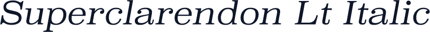 Superclarendon Lt Italic