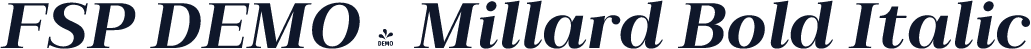 FSP DEMO - Millard Bold Italic