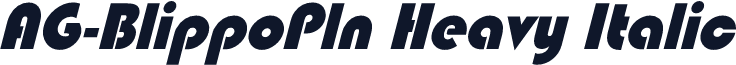 AG-BlippoPln Heavy Italic