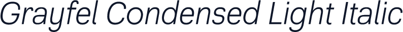 Grayfel Condensed Light Italic