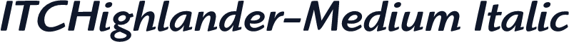 ITCHighlander-Medium Italic