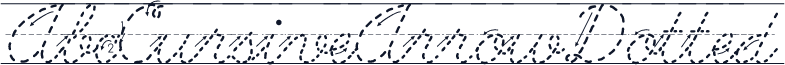 AbcCursiveArrowDotted