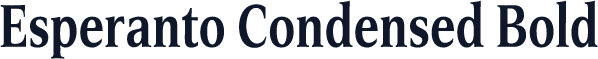 Esperanto Condensed Bold