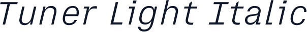Tuner Light Italic