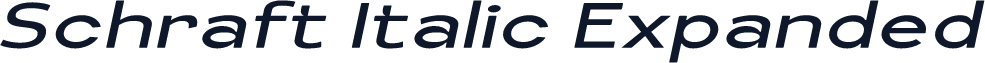 Schraft Italic Expanded