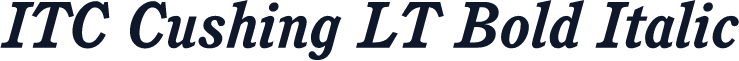 ITC Cushing LT Bold Italic