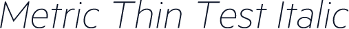 Metric Thin Test Italic