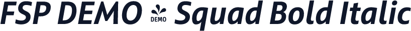 FSP DEMO - Squad Bold Italic