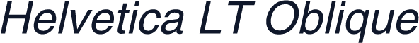 Helvetica LT Oblique