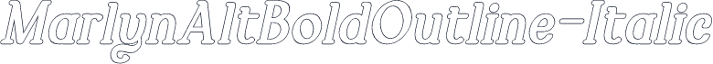 MarlynAltBoldOutline-Italic
