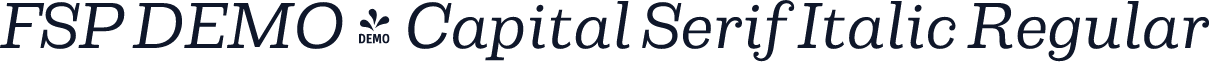 FSP DEMO - Capital Serif Italic Regular