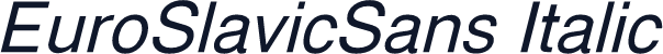 EuroSlavicSans Italic