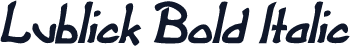 Lublick Bold Italic