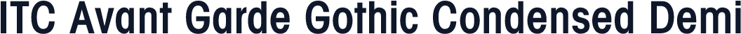 ITC Avant Garde Gothic Condensed Demi