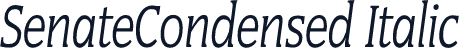SenateCondensed Italic