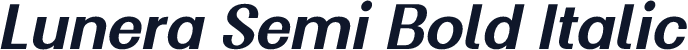 Lunera Semi Bold Italic