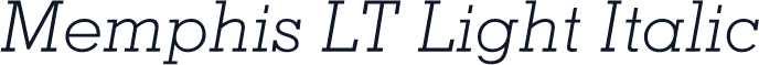 Memphis LT Light Italic