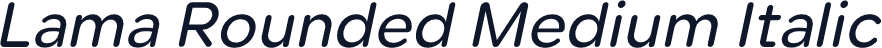 Lama Rounded Medium Italic