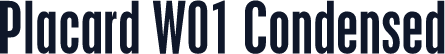 Placard W01 Condensed