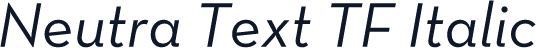 Neutra Text TF Italic
